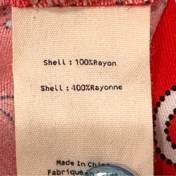 L’agence Jacqueline Paisley Blouse Bandanna Long Sleeve Red Small Western Boho - Picture 8 of 9